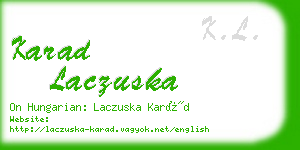 karad laczuska business card